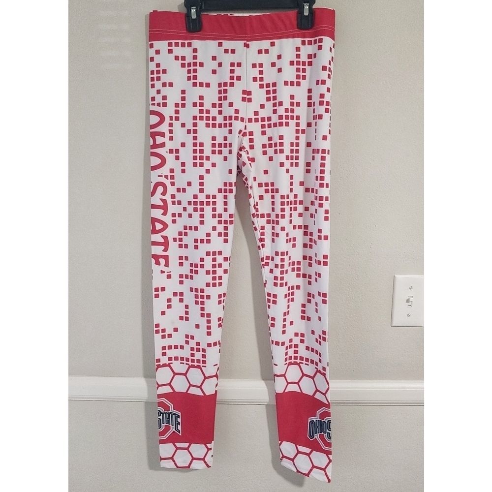 OSU Buckeyes red white leggings